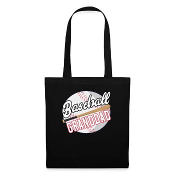Baseball Opa Grandfather Baseball Grandpa - Stoffbeutel - Schwarz - Vorne