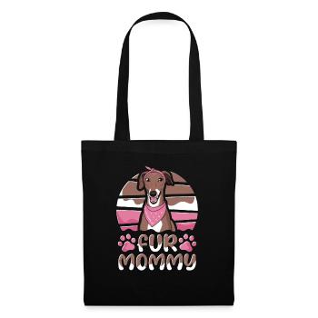 Greyhound Greyhound Mère Chien Maman Pour Maman - Sac en tissu - noir - Devant