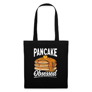 Pancake Frühstück Pfannkuchen - Stoffbeutel - Schwarz - Vorne