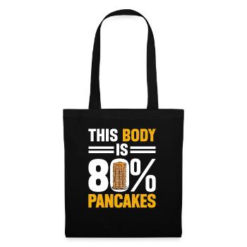 Crêpes Petit-déjeuner Crêpes - Sac en tissu - noir - Devant