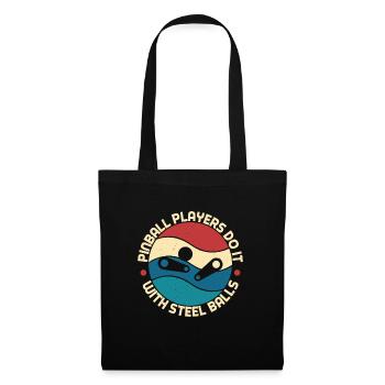Les joueurs de flipper le font avec des boules d’acier au motif rétro - Sac en tissu - noir - Devant