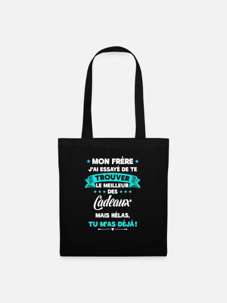 Das beste Brother Super Brother Geschenk der Welt - Stoffbeutel - Schwarz