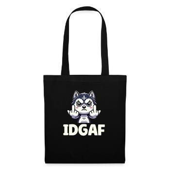 Husky de Sibérie Idgaf - Sac en tissu - noir - Devant