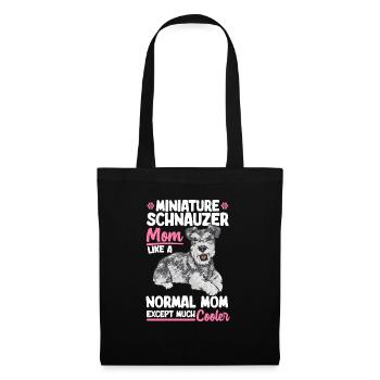 Schnauzer nain Chien Schnauzer - Sac en tissu - noir - Devant