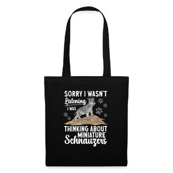 Miniature Schnauzer Dog Schnauzer - Tote Bag - black - Front