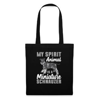 Schnauzer nain Chien Schnauzer - Sac en tissu - noir - Devant