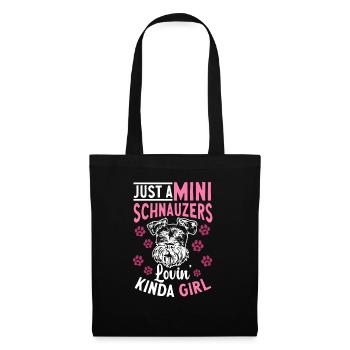 Schnauzer nain Chien Schnauzer - Sac en tissu - noir - Devant