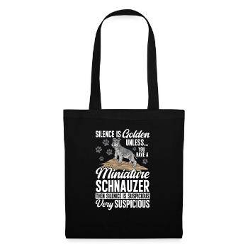 Schnauzer nain Chien Schnauzer - Sac en tissu - noir - Devant