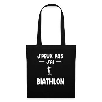Ich kann nicht haben Ich Biathlon Geschenk Biathlet - Stoffbeutel - Schwarz - Vorne