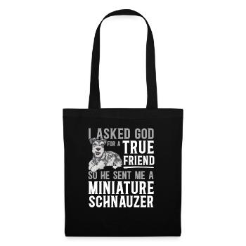 Miniature Schnauzer Dog Schnauzer - Tote Bag - black - Front