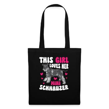 Schnauzer nain Chien Schnauzer - Sac en tissu - noir - Devant