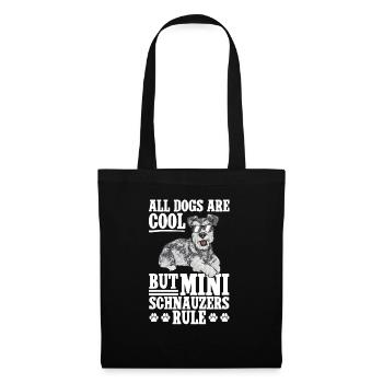 Schnauzer nain Chien Schnauzer - Sac en tissu - noir - Devant