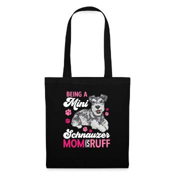 Schnauzer nain Chien Schnauzer - Sac en tissu - noir - Devant