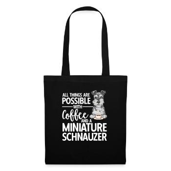 Schnauzer nain Chien Schnauzer - Sac en tissu - noir - Devant
