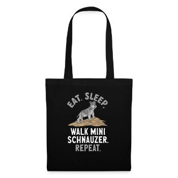 Schnauzer nain Chien Schnauzer - Sac en tissu - noir - Devant