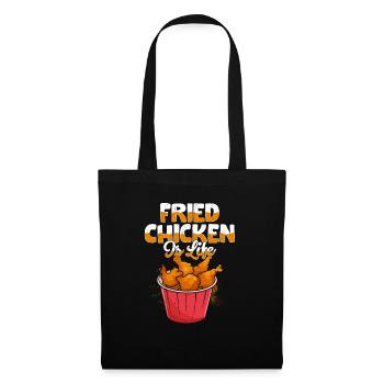 Le poulet frit est la restauration rapide Life Fry - Sac en tissu - noir - Devant