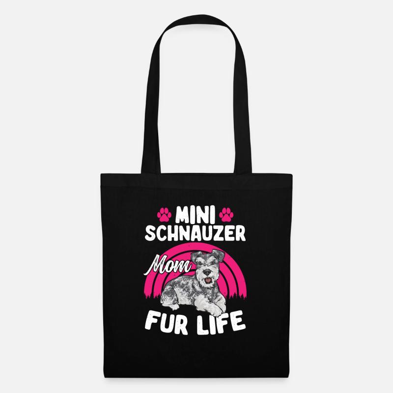 Zwergschnauzer Hund Schnauzer - Stoffbeutel - Schwarz