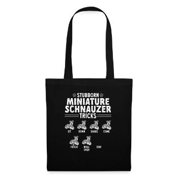 Zwergschnauzer Hund Schnauzer - Stoffbeutel - Schwarz - Vorne