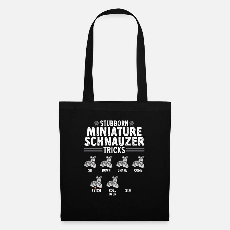 Zwergschnauzer Hund Schnauzer - Stoffbeutel - Schwarz