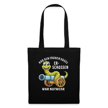 TIR LÈVE-TÔT SELF-DÉFENSE - Sac en tissu - noir - Devant