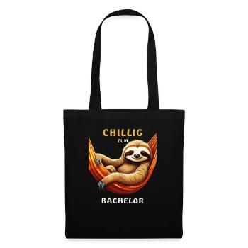 SLOTH CHILLIG TO BACHELOR - Tote Bag - black - Front
