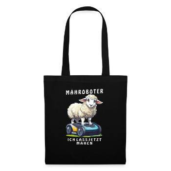 TONDEUSE À GAZON ROBOT MOUTON JE LE FAIS TONDRE MAINTENANT - Sac en tissu - noir - Devant