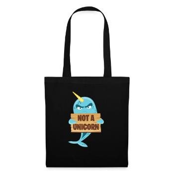 Kein Einhorn T-Shirt - Lustiges Narwalfisch Meer Wortspiel - Stoffbeutel - Schwarz - Vorne