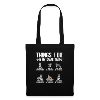 Schnauzer nain Chien Schnauzer - Sac en tissu - noir - Devant