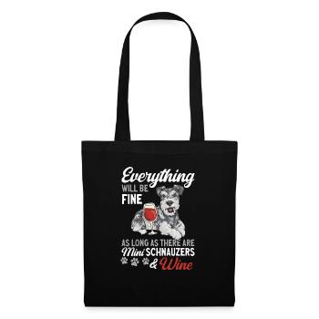 Schnauzer nain Chien Schnauzer - Sac en tissu - noir - Devant