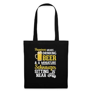 Schnauzer nain Chien Schnauzer - Sac en tissu - noir - Devant