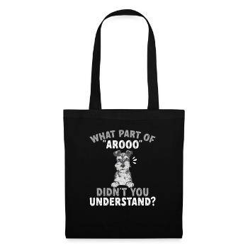 Schnauzer nain Chien Schnauzer - Sac en tissu - noir - Devant