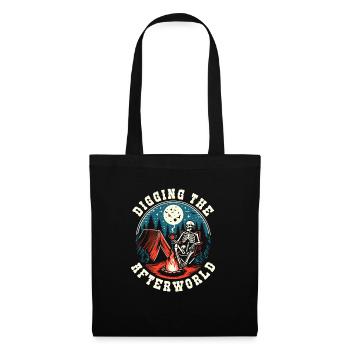 Tent Camping Camping Skeleton - Tote Bag - black - Front