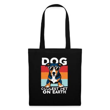 Dog Coolest Pet On Earth Retro Sunglasses Funny - Tote Bag - black - Front