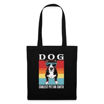 Dog Coolest Pet On Earth Retro Sunglasses Funny - Tote Bag - black - Front