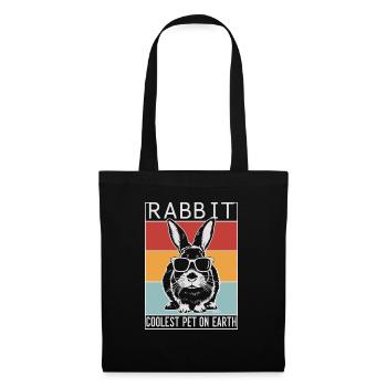 Rabbit Coolest Pet On Earth Retro Sunglasses - Tote Bag - black - Front