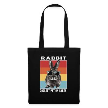 Rabbit Coolest Pet On Earth Retro Sunglasses - Tote Bag - black - Front