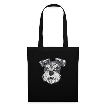 Schnauzer nain Chien Schnauzer - Sac en tissu - noir - Devant