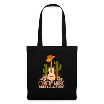 Et maintenant, la musique country, que vous le vouliez ou non - Sac en tissu - noir - Devant