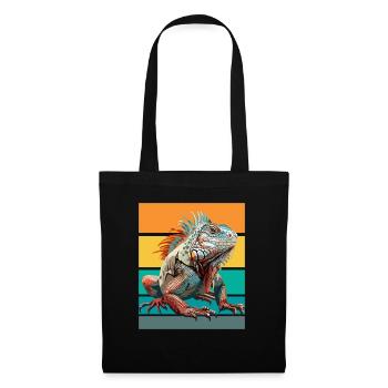 Iguana Retro - Tote Bag - black - Front