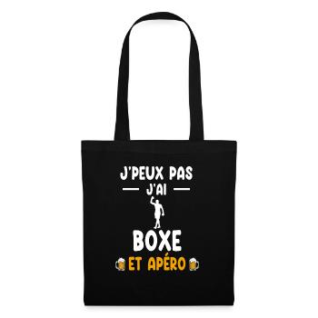 boxer I can't I boxed man aperitif - Tote Bag - black - Front