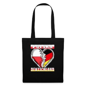 POLSKA ALLEMAGNE CŒUR - Sac en tissu - noir - Devant