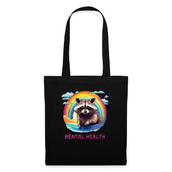 RACCOON Santé mentale - Sac en tissu - noir - Devant
