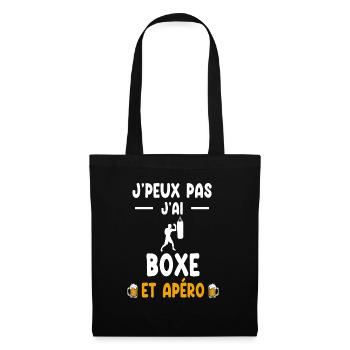 boxer I can't I boxed aperitif - Tote Bag - black - Front