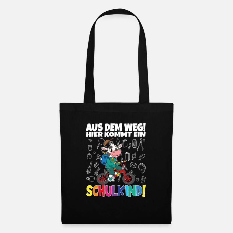 Schulkind 2024 Einschulung Schulanfang - Stoffbeutel - Schwarz