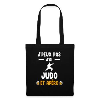 Judoka Ich kann nicht Ich kann keinen Judo-Aperitif haben - Stoffbeutel - Schwarz - Vorne