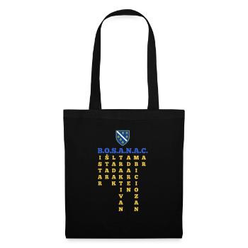 Bosnien Flagge Bosna Shirt – Perfektes Bosnische - Stoffbeutel - Schwarz - Vorne