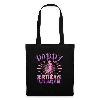 Daddy Of the Birthday Girl Twirling Family Design - Stoffbeutel - Schwarz - Vorne