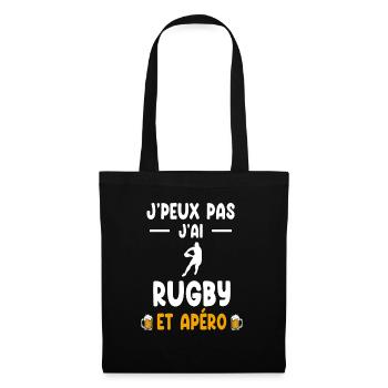 rugbyman I can't I have rugby man aperitif - Tote Bag - black - Front