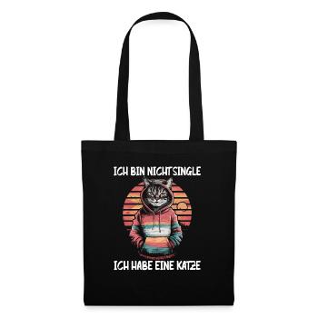 I'm not single I have a cat - Tote Bag - black - Front
