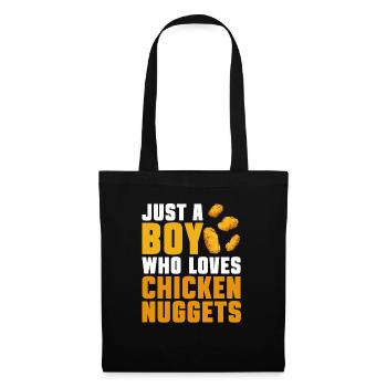 Chicken Nugget Liebhaber Chicken Nuggets - Stoffbeutel - Schwarz - Vorne